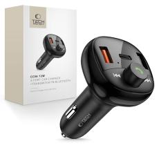 Tech-Protect 72W PD USB-C / USB-A Billaddare Med Bluetooth FM S&auml;ndare
