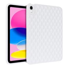 iPad Air 2025-2020 Skal Diamond Textur TPU Vit