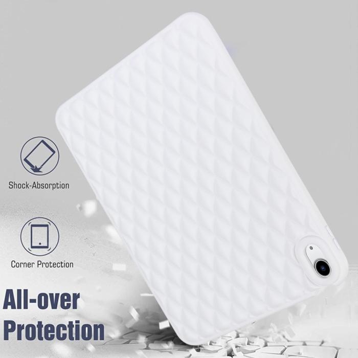 Bild 4, iPad Air 2025-2020 Skal Diamond Textur TPU Vit