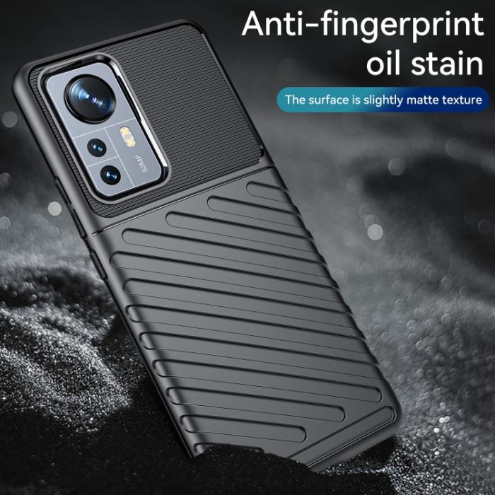 Bild 5, Xiaomi 12 Pro Skal Twill Textur Svart