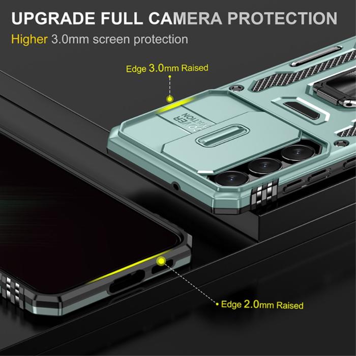 Bild 3, Samsung Galaxy S23 Plus Skal Ring CamShield Grön
