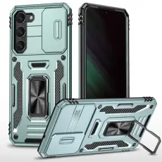Samsung Galaxy S23 Plus Skal Ring CamShield Gr&ouml;n