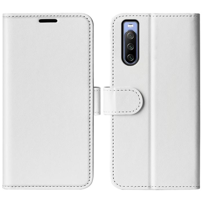 Bild 1, Sony Xperia 10 IV Fodral Crazy Horse Läder Vit