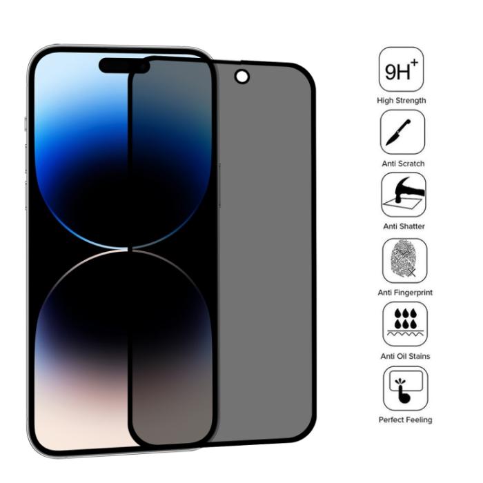Bild 3, iPhone 14 Pro Skärmskydd Härdat Glas Privacy