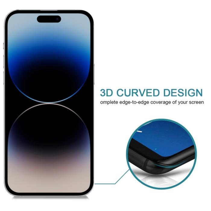 Bild 4, iPhone 14 Pro Skärmskydd Härdat Glas Privacy