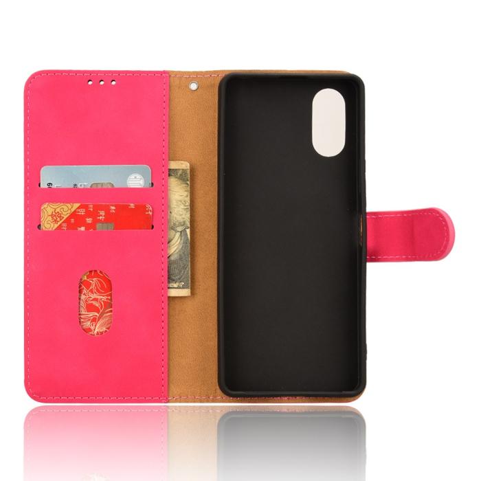 Bild 4, Sony Xperia 10 VI Fodral Skin Touch Läder Fodral Rosa