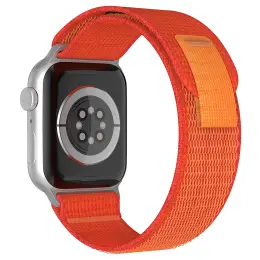 Apple Watch 42/44/45/49 mm Armband Nylon Trail Loop Orangeröd