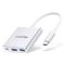 LENTION 100W PD USB-C till HDMI/USB-A/USB-C Port Adapter Silver