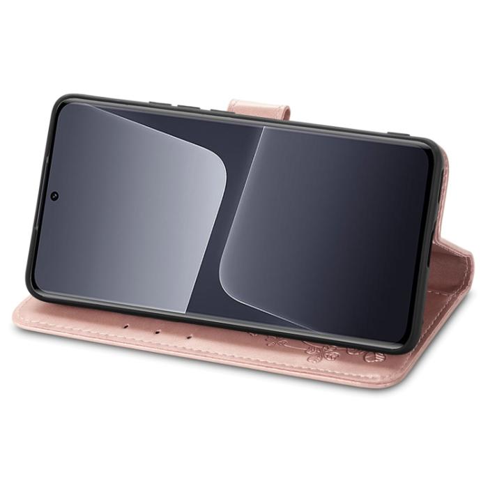 Bild 4, Xiaomi 13 Pro 5G Fodral Med Blommigt Tryck Roséguld