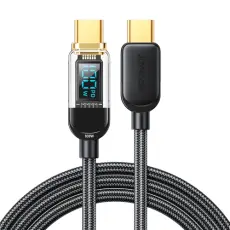 Joyroom 1.2m 100W PD USB-C / USB-C Nylonkabel Svart