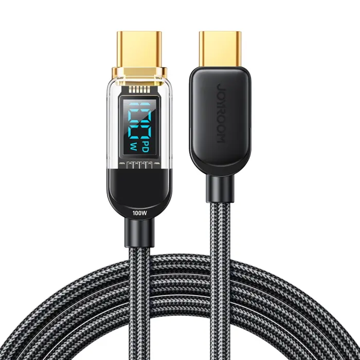 Bild 1, Joyroom 1.2m 20W PD USB-C - Lightning Nylonkabel Svart