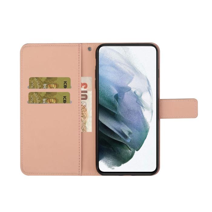 Bild 5, Samsung Galaxy S22 Plus Fodral Tryckta Mandala Blommor Roséguld
