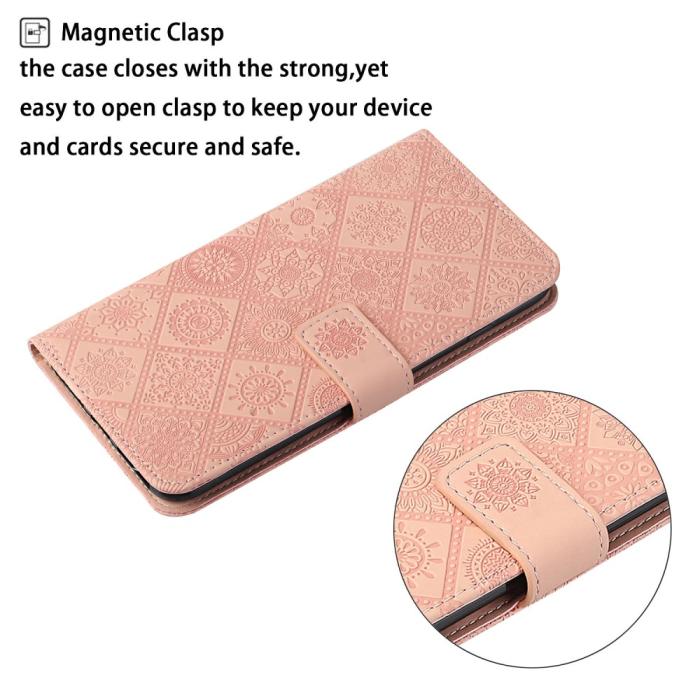 Bild 6, Samsung Galaxy S22 Plus Fodral Tryckta Mandala Blommor Roséguld