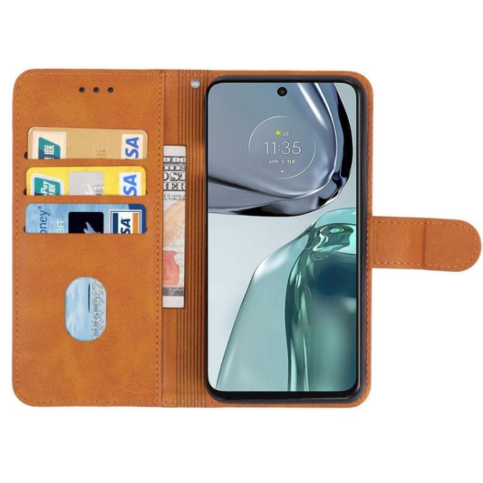 Bild 3, Motorola Moto G62 5G Fodral Solid Läder Brun