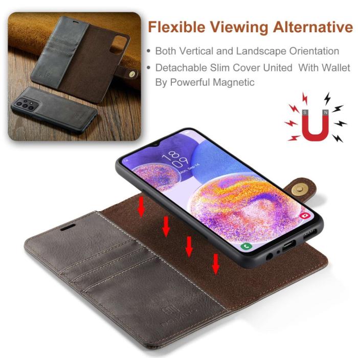 Bild 4, DG.MING Samsung Galaxy A23 5G 2in1 Magnet Fodral / Skal Grå