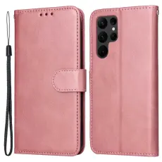 Samsung Galaxy S23 Ultra Fodral L&auml;der Ros&eacute;guld
