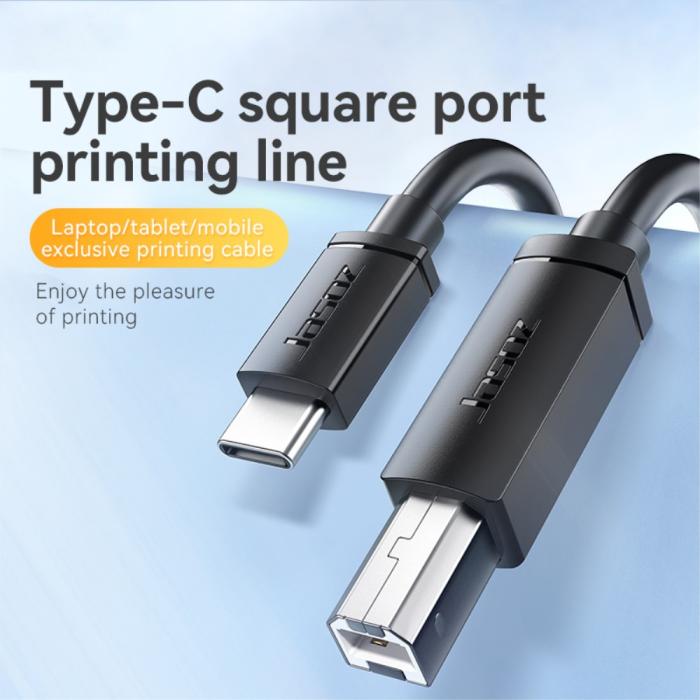 Bild 2, JASOZ 1m USB-C till USB Type B 2.0 Svart