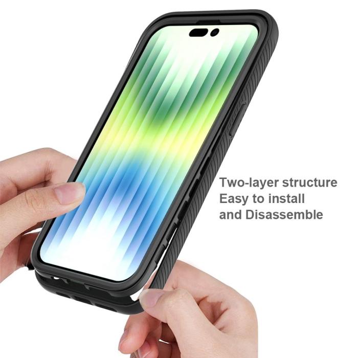 Bild 4, iPhone 14 Pro Max Skal 360 Hybrid Defense Svart