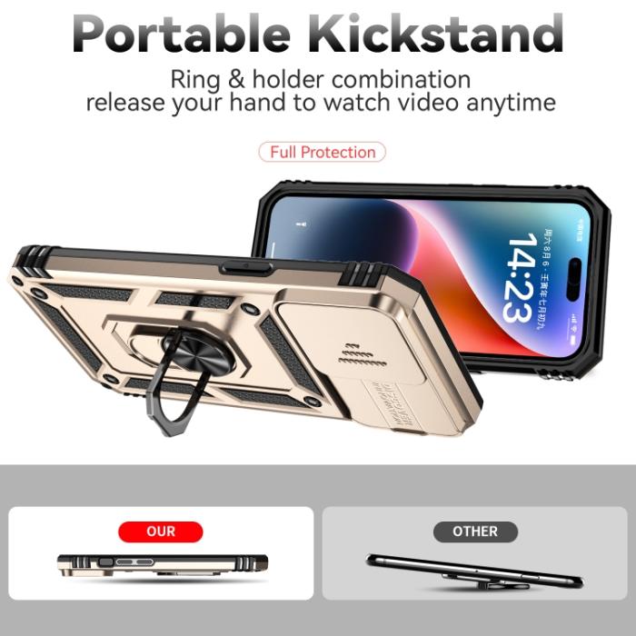 Bild 5, iPhone 15 Pro Skal CamShield Armor Ring Guld