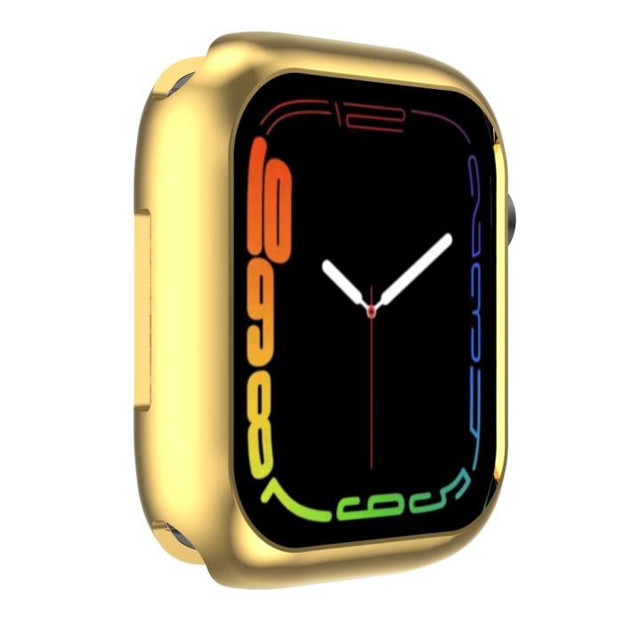 Bild 3, Apple Watch 7/8 45mm Skal TPU Electroplate Guld