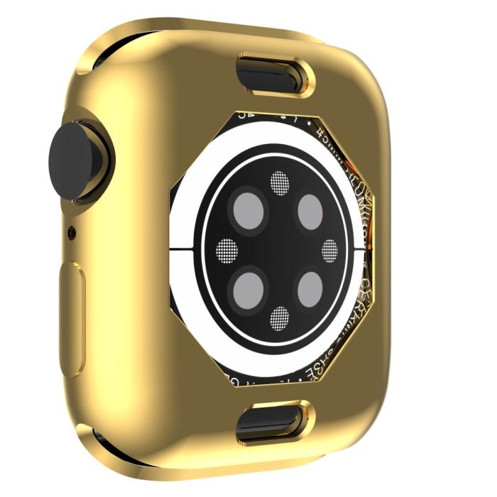 Bild 5, Apple Watch 7/8 45mm Skal TPU Electroplate Guld