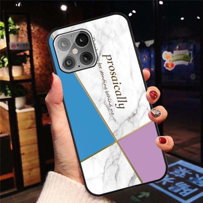 Bild 4, iPhone 12 Mini - Marmor TPU Skal