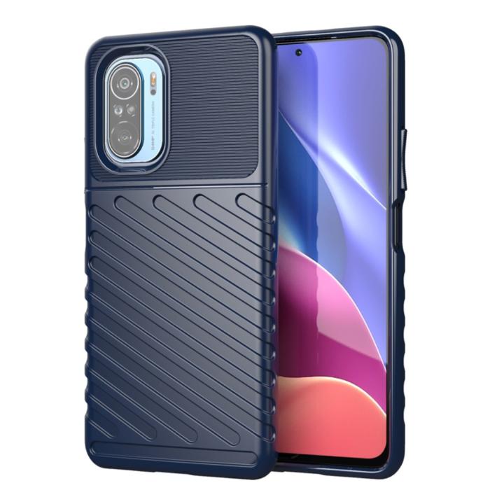 Bild 1, Xiaomi Mi 11i - Twill Textur Skal - Blå