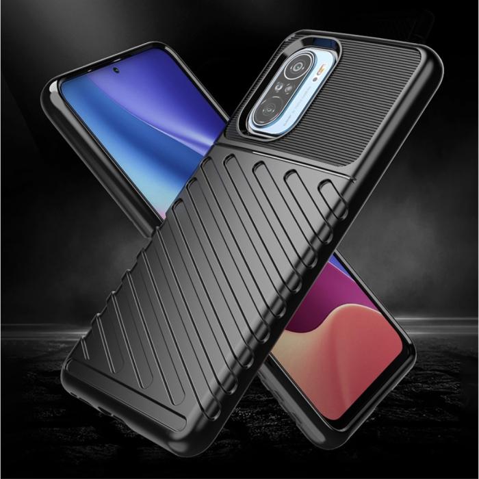 Bild 2, Xiaomi Mi 11i - Twill Textur Skal - Blå
