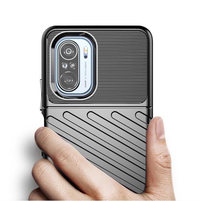 Bild 3, Xiaomi Mi 11i - Twill Textur Skal - Blå