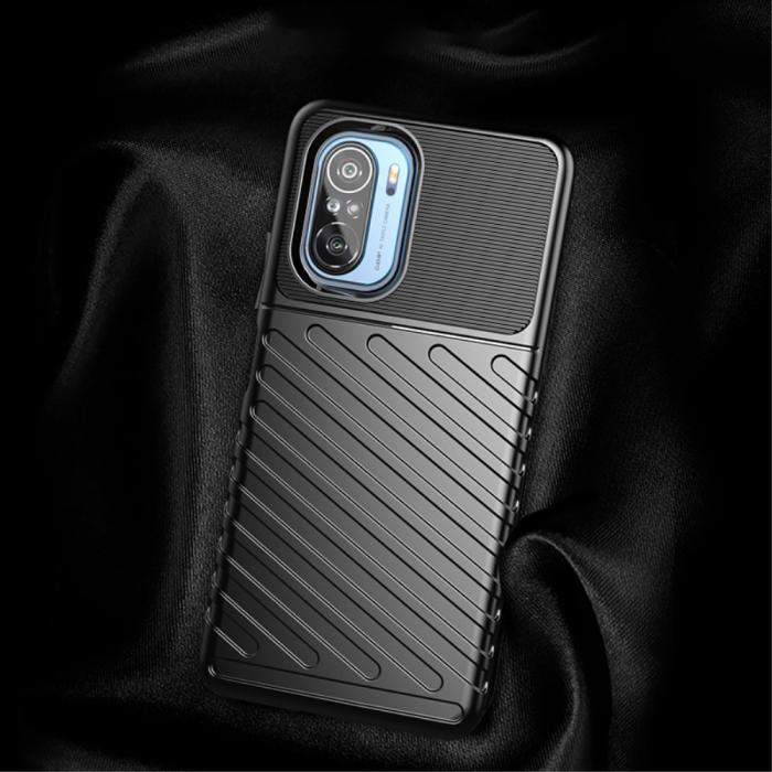 Bild 4, Xiaomi Mi 11i - Twill Textur Skal - Blå