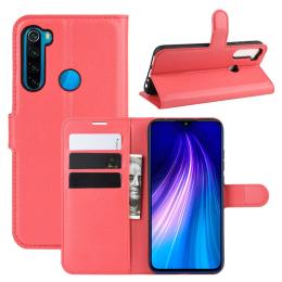 Xiaomi Redmi Note 8T - Litchi Plånboksfodral - Röd