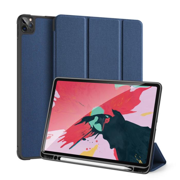 Bild 2, iPad Pro 11 (2018/2020) - DUX DUCIS DOMO Tri-Fold med pennhållare - Mörk Blå