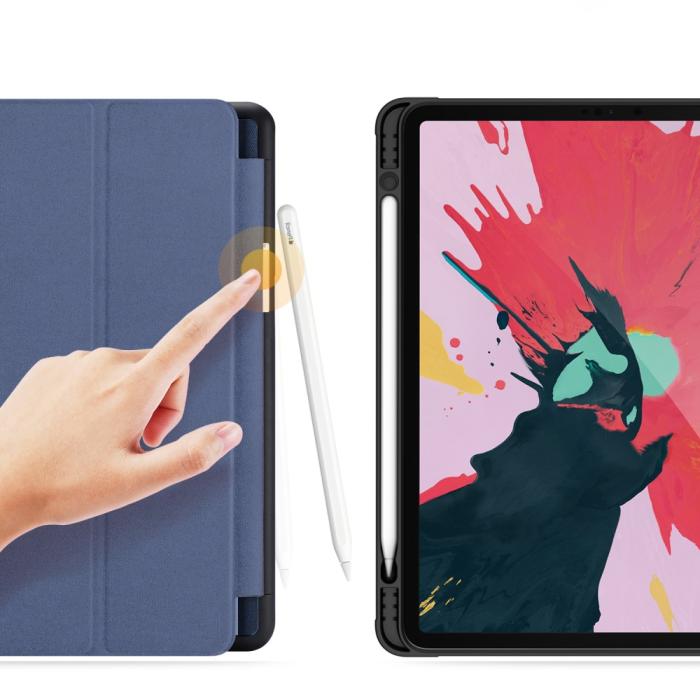 Bild 3, iPad Pro 11 (2018/2020) - DUX DUCIS DOMO Tri-Fold med pennhållare - Mörk Blå