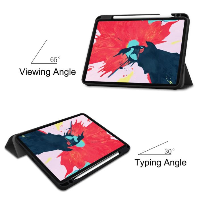 Bild 3, iPad Pro 11 (2018/2020) - Tri-Fold Fodral med Pennhållare - Svart