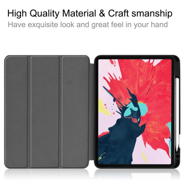 Bild 5, iPad Pro 11 (2018/2020) - Tri-Fold Fodral med Pennhållare - Svart