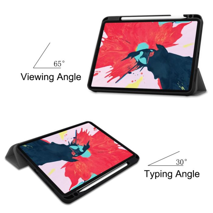 Bild 3, iPad Pro 11 (2018/2020) - Tri-Fold Fodral med Pennhållare - Grå
