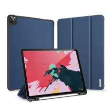 iPad Pro 11 (2018/2020) - DUX DUCIS DOMO Tri-Fold med pennh&aring;llare - M&ouml;rk Bl&aring;