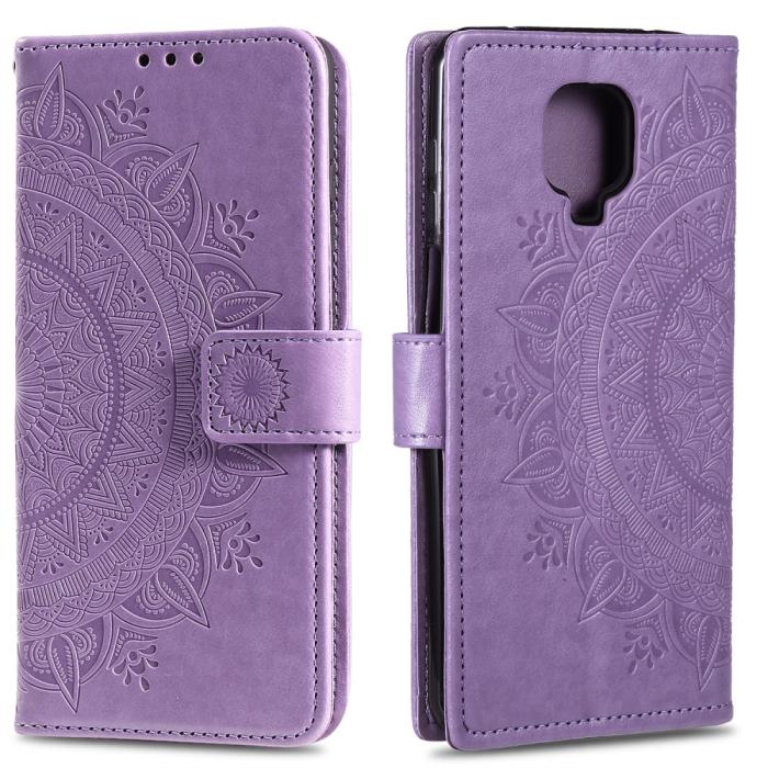 Bild 1, Xiaomi Redmi Note 9 Pro/Note 9S - Mandala Plånboksfodral - Lila
