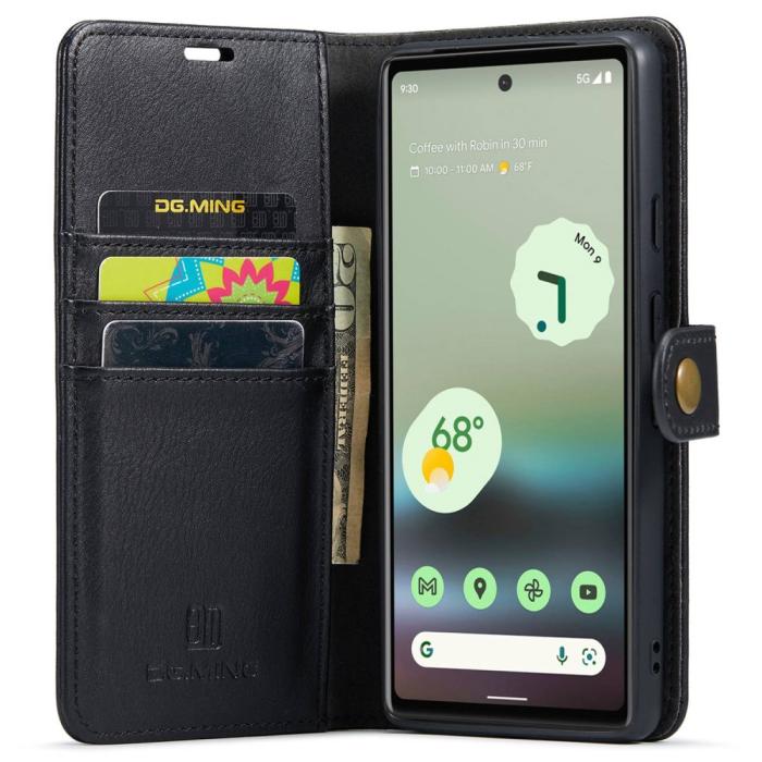 Bild 2, DG.MING Google Pixel 6A 2in1 Magnet Fodral / Skal Svart