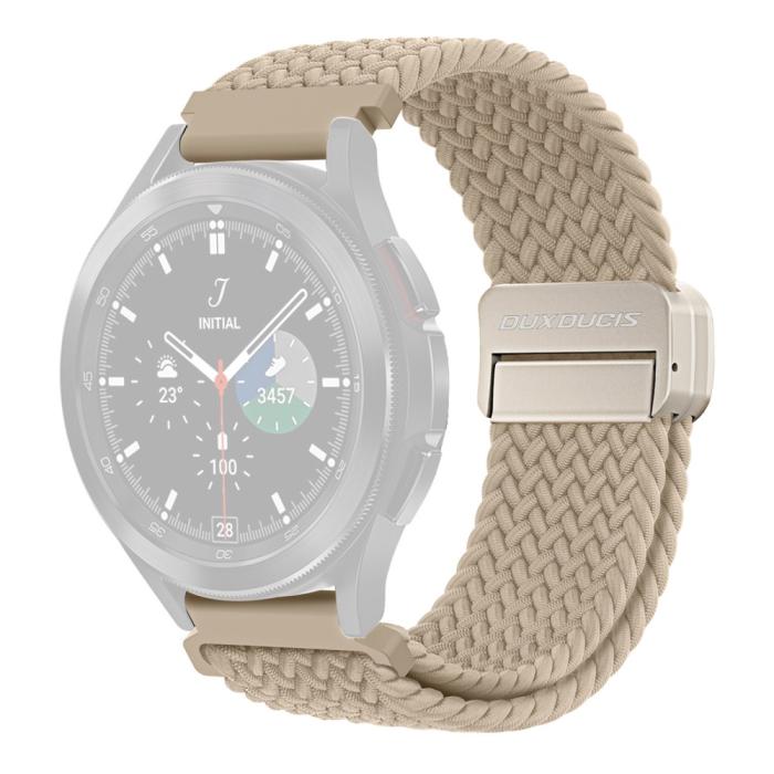 Bild 1, DUX DUCIS Klockarmband 22 mm Flätat Nylon Justerbart Beige