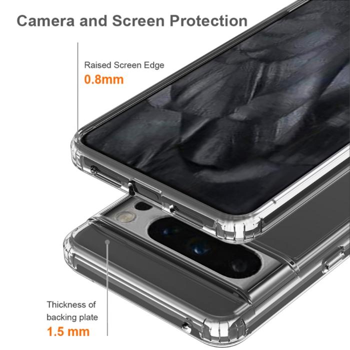 Bild 4, Google Pixel 8 Pro Skal Akryl/TPU Hybrid Transparent