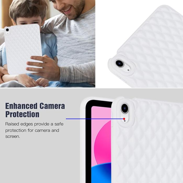 Bild 5, iPad Air 2025-2020 Skal Diamond Textur TPU Vit