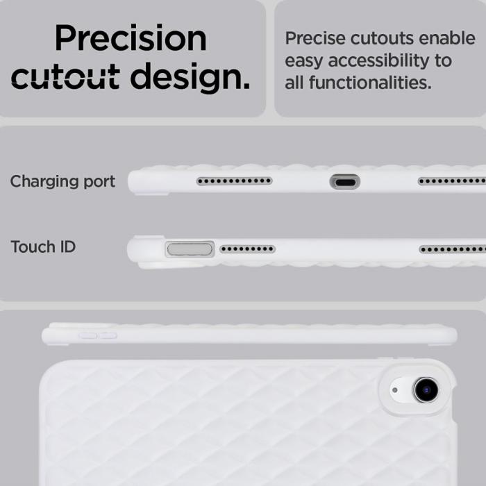 Bild 6, iPad Air 2025-2020 Skal Diamond Textur TPU Vit