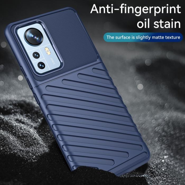 Bild 5, Xiaomi 12 Pro Skal Twill Textur Blå