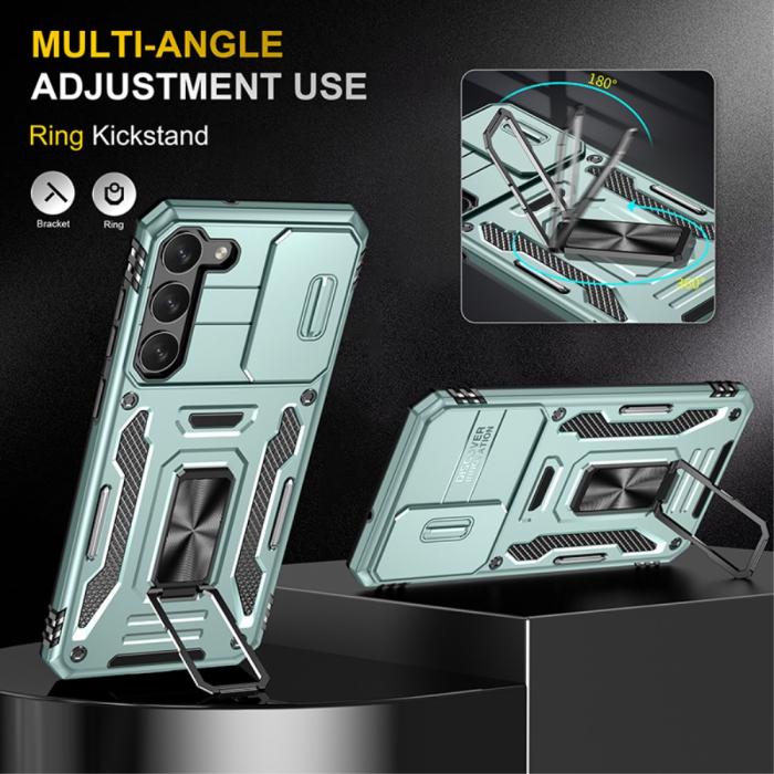 Bild 4, Samsung Galaxy S23 Plus Skal Ring CamShield Grön