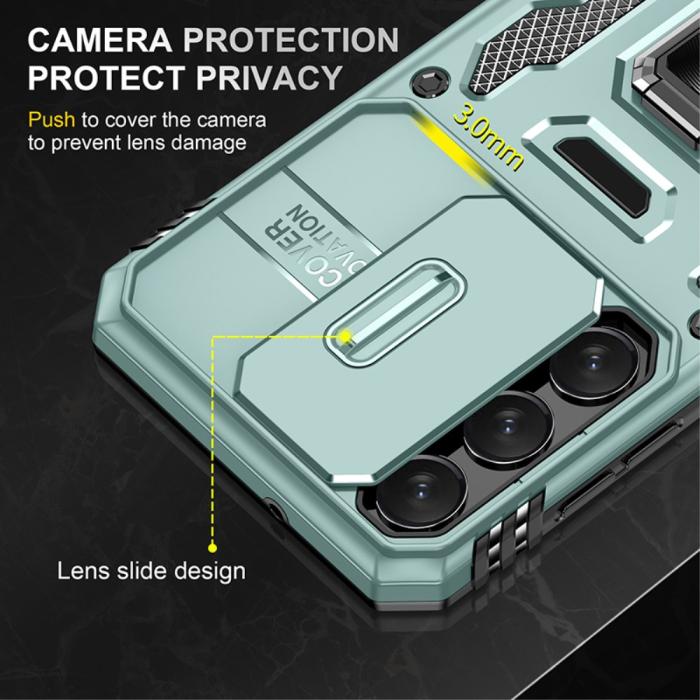 Bild 5, Samsung Galaxy S23 Plus Skal Ring CamShield Grön
