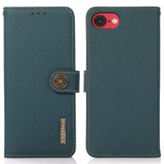 KHAZNEH iPhone 17e / 16e Fodral &Auml;kta L&auml;der Gr&ouml;n