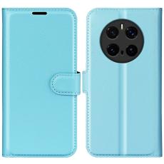 Honor Magic7 Pro Fodral Litchi L&auml;der Bl&aring;