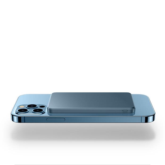 Bild 4, Tech-Protect 15W 5000 mAh Trådlös Powerbank MagSafe Kompatibel Svart