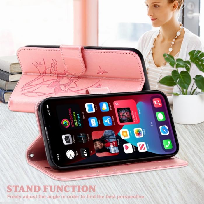 Bild 5, iPhone 14 Pro Fodral Lotus Blomma Rosa